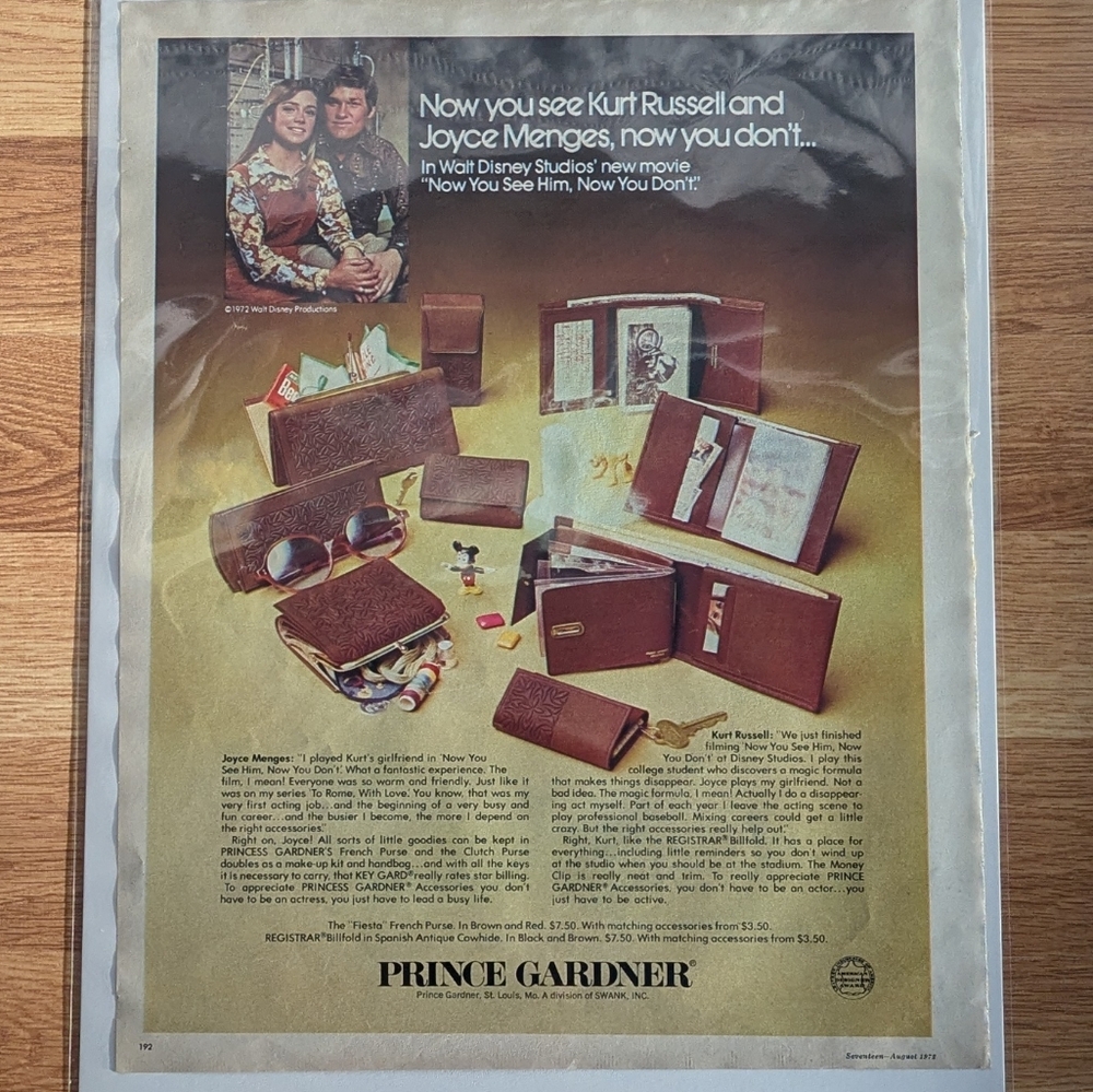 1972 Kurt Russell Vintage Ad, Prince Gardner Leather Wallets, Seventeen Magazine